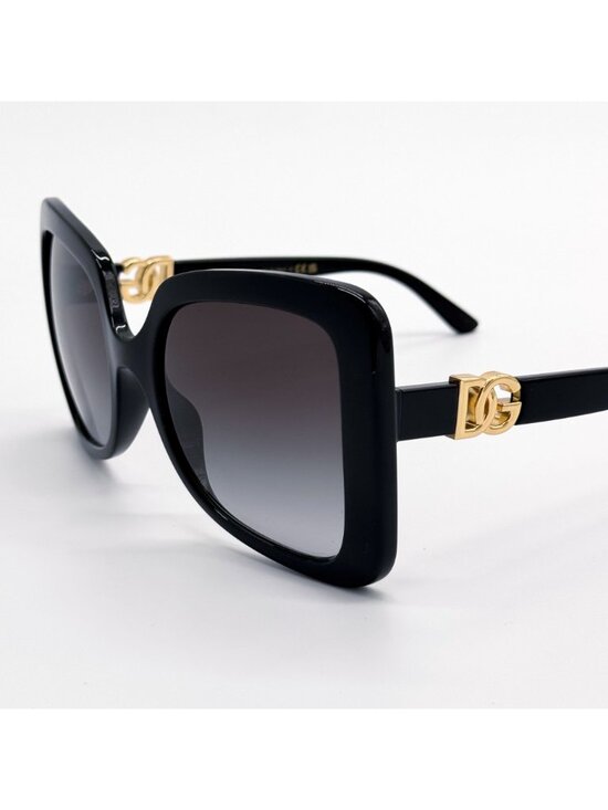 New Dolce&Gabbana DG6193U 501/8G Black Women Oversized Sunglasses main image 5
